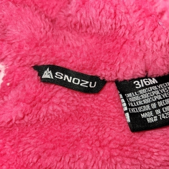 Snozu weatherproof fleece lined hooded snowsuit 3-6M NWOT - Picture 6 of 8